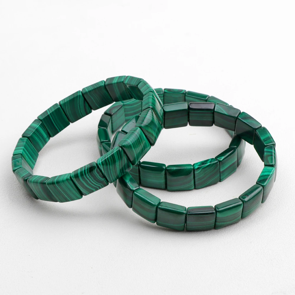 Bracelet en pierre de malachite